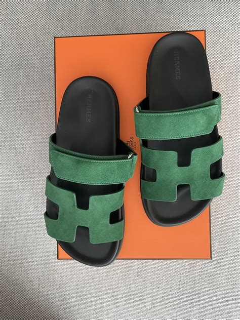 Bouncing velvet trainers Hermès Green size 39.5 EU in Velvet.